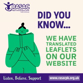 Translated RASAC P&K Leaflets for Young People and Adult Survivors
